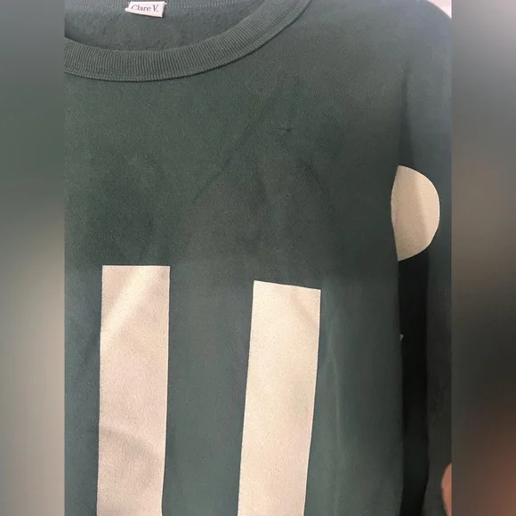 Clare V. OUI Green Crewneck Sweater - Picture 3 of 4